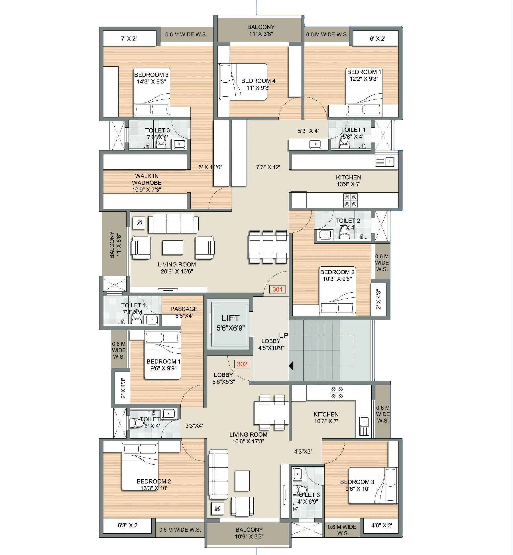 3rd-6th Floor Plan